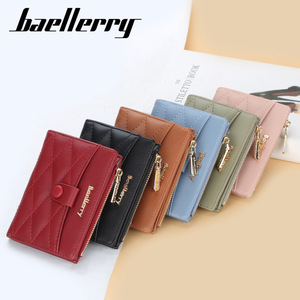 Baellerry Women's Short Wallet Pu Leather Embroidered Clasp Zipper Coin <b>Purse</b> Multifunctional Everyday Use - Product Image 4