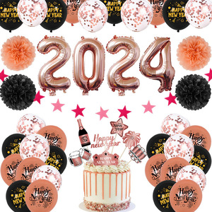 Decoración de Año Nuevo <span class=keywords><strong>Boom</strong></span> Ball Decoración de fiesta de Año Nuevo 12 "látex redondo 32" Globo de Año Nuevo Digital - Product Image 4