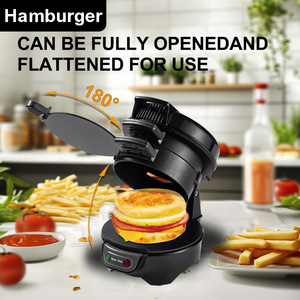 Appareil de cuisson multifonction transfrontalier pour <span class=keywords><strong>petit</strong></span>-déjeuner : machine à sandwichs, friteuse à œufs, grille-pain, crêpière électrique, presse à burgers 60W, noir, <span class=keywords><strong>Chine</strong></span> - Product Image 2