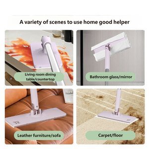 Mopa Plana con Repuesto de Almohadilla de Cambio Automático con un Solo Toque, 25CM, Seca y Húmeda, <span class=keywords><strong>Lavable</strong></span>, con Mango de Acero, para Limpieza de Pisos y Superficies de Madera - Product Image 5
