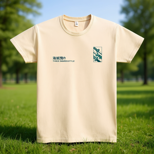 T-shirt stile Three Swords, design unisex in cotone con girocollo - Product Image 3