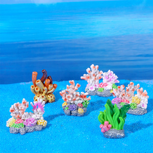 Decoraciones de acuario de coral artificial, miniaturas de resina plástica para paisajes, adornos para peceras. - Product Image 2