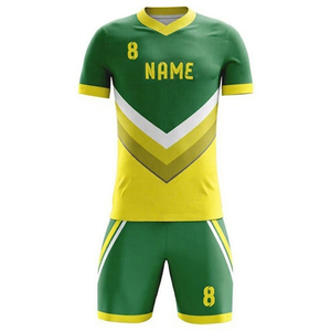 Uniformes de Fútbol para Equipos, Camisetas y Pantalones Cortos de Fútbol Sublimados con Logotipo Personalizado, 100% Poliéster para Adultos - Product Image 1
