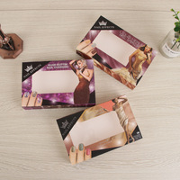 Boîte d'emballage de produit de luxe personnalisée avec tiroir, boîte de présentation transparente en PVC pour vernis à ongles, boîte cosmétique gaufrée avec un design luxueux
