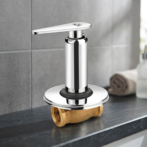 Grifo mezclador de pared oculto duradero, de latón cromado, para agua fría y caliente, accesorio de baño oculto, grifo de fontanería de alta resistencia. - Product Image 2