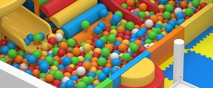 Estructura de juego interior suave con tobogán, túnel y escalones de escalada para equipo de juegos infantiles - Product Image 3