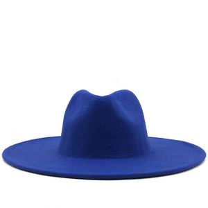 Men High Quality Custom Wool Wide Brim Felt Fedora Hats Unisex Wholesale - Product Image 5
