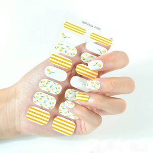 Envolturas Ecológicas 3D para Uñas, 16 Tiras Autoadhesivas, Pegatinas de Plástico Duraderas para Decoración de Manicura DIY - Product Image 1