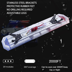 Barra luminosa di emergenza a LED blu e rosso 200W per ambulanza ad alta intensità impermeabile per camion e suv - Product Image 4