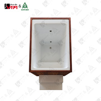 Baignoire de récupération rectangulaire en cèdre rouge Vapasauna pour bain froid, bain de glace, thérapie par le froid, bien-être, gym, fitness
