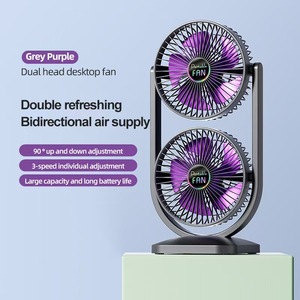Nouveau ventilateur de circulation <span class=keywords><strong>d</strong></span>'<span class=keywords><strong>air</strong></span> à double tête, ventilateur de bureau, ventilateur de <span class=keywords><strong>recirculation</strong></span> <span class=keywords><strong>d</strong></span>'<span class=keywords><strong>air</strong></span> avec charge USB - Product Image 2