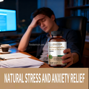 Cápsulas de Extracto de Ashwagandha Orgánica OEM ODM, Suplementos Herbales de Raíz de Ashwagandha para Adultos, Apoyo Cognitivo y de la Memoria - Product Image 6