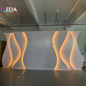 Panel Latar Belakang Pernikahan Akrilik Grosir Pabrik LEDA, Latar Panggung Lampu LED Elegan untuk Dekorasi Aula Pesta Pernikahan - Product Image 2