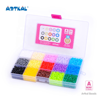 Jouet perlé créatif fait à la main de marque Artkal CA15 Mini perles de fusible 11550 Granis 15 couleurs, boîte de perles en fer écologique