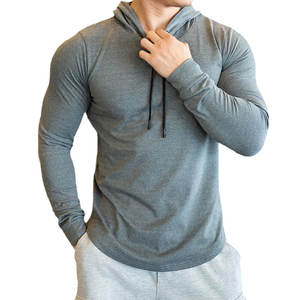 <span class=keywords><strong>Sudadera</strong></span> con capucha para hombre de fibra de poliéster de secado rápido con logotipo personalizado 2026 para fitness - Product Image 1