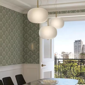 Hot Sale Tendering Simple Design Restaurant Oval Ball Pendant Transparent Glass Pendant <b>Light</b> - Product Image 5