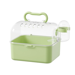 Portable Acrylic Hamster Cage Rectangle Breathable For Indoor Outdoor Travel With Handle - Product Image 4