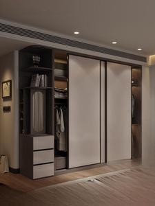 Armoire coulissante en bois au design moderne, personnalisable, pour chambre à coucher, avec étagères <span class=keywords><strong>de</strong></span> présentation, armoire design, solide - Product Image 2