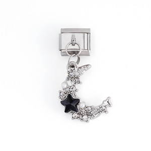 Italian Silver Module Pendant Set Mixed Shapes For Bracelet Making DIY Jewelry Craft Accessories Chain - Product Image 2