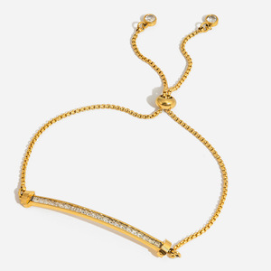 Pulsera de diamantes para mujer, cadena de oro con diamantes de corte baguette, diseño geométrico, joyería para uso diario - Product Image 1