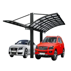 China PC plastic roof car shed cantilever aluminum carport canopy