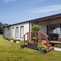 Maison préfabriquée de luxe 4 chambres, style Hobbit, flottante, mobile, écologique, extensible, en conteneur d'acier, maison conteneur 3 chambres, préfabriquée