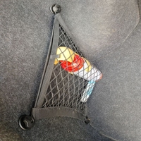 Sac de rangement en filet PP noir 20x35cm pour coffre de voiture et dossier de siège de SUV avec support adhésif, sac de chargement suspendu