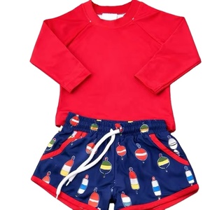 Shorts décontractés pour petites filles, en coton et élasthanne respirant, imprimé équipement de pêche, collection printemps-automne, style boutique personnalisé, tenue de bain - Product Image 3