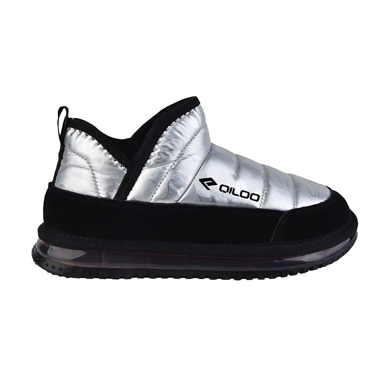 QILOO nouvelles bottes pour femmes imperméables et chaudes élégantes et faciles à assortir neige boîte extérieure chaussures d'hiver en peluche pour hommes