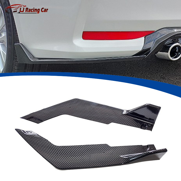 Universal Rear Bumper Lip Splitter Diffuser – Carbon Fiber Style – Fits Toyota Corolla (ABS, 2-Piece)