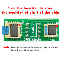 Adaptador DFN8 QFN8 a DIP8 2 en 1 8x6mm 6x5mm para programador de BIOS IC RT809H