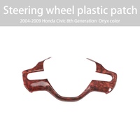 Autocollant de garniture de moyeu de volant intérieur multicolore en option pour Honda Civic 8ème génération, volant à 3 branches