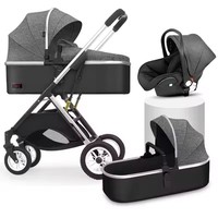 Poussette bébé de luxe 3 en 1 landau nouveau-né pliable poussette pour bébé berceau voiture