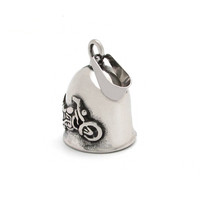 Tokyo Bell Retro Luck Motorcycle Bells Gardien de vélo en acier inoxydable avec motif d'ange Ne roulez jamais plus vite que votre ange