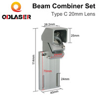 Nouvel arrivage : Ensemble de combinateurs de faisceaux |   Combinateur de faisceau laser ZnSe 20 mm + support + pointeur laser |   pour machine de gravure laser CO2