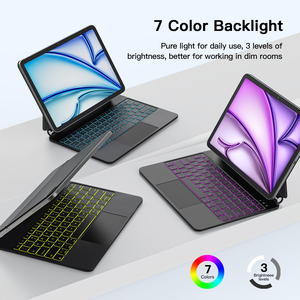Funda con Teclado Inalámbrico Inteligente para iPad Pro de 13 Pulgadas, iPad Air de 13 Pulgadas y iPad Pro de 12.9 Pulgadas, Soporte Magnético Fácil de Instalar - Product Image 4
