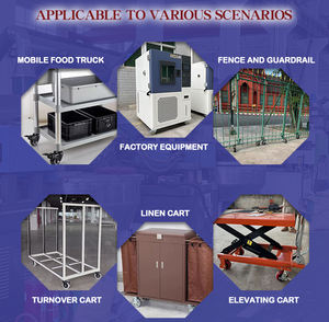 Fabrik-Großhandel 3 4 <span class=keywords><strong>5</strong></span> Zoll Mittelschwere Industrielle 100mm Lenkrollen Blaue Orange Schwenkbare PVC-Räder - Product Image 6