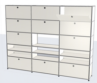 Wohnungsgeeigneter Edelstahlschrank 1:1 Modulares Design Nicht-Geschweißt Moderner Platzsparender Stauraum für Kleine Wohnzimmer