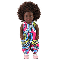 Poupées en Vinyle Noires de Haute Qualité 40cm, Style Mode, Jouets Mannequins avec Différentes Coiffures, Cadeau pour Filles