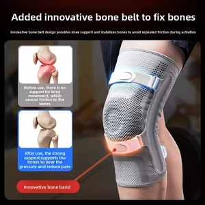 <span class=keywords><strong>Rodillera</strong></span> Médica con Resortes Laterales y Almohadilla de Silicona, Soporte Ajustable para Rodilla, Alivio del Dolor de <span class=keywords><strong>Menisco</strong></span>, Artritis y Articulaciones - Product Image 4