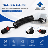 Connecteur de câble de remorque HJYAJZT 7 broches 24V, cordon d'alimentation ABS EBS, câble électrique robuste pour semi-remorques et tracteurs