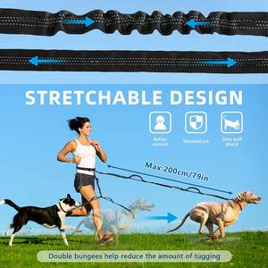 Correa Doble para Perros NIBAO, Manos Libres para Perros Grandes |   Correa para 2 Perros Sin Enredos |   Correa de Cintura para Pasear Dos Perros - Product Image 5