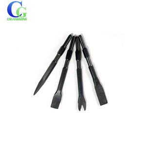 Colección de brocas para <span class=keywords><strong>taladro</strong></span> percutor eléctrico, vástago cuadrado de 20 mm de diámetro, acabado en óxido negro, cabezal de cincel plano, pala de perforación - Product Image 2