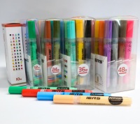 Ensemble de 60 marqueurs d'art pour enfants et adultes, à double pointe, à base d'eau, sans acide, non effaçables, avec des pointes fines et des pointes à points