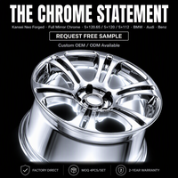 Jantes forgées personnalisées OEM Kansei Neo Chrome 5x120.65 5x120 5x112 Polissage miroir complet BMW Audi Benz Deep Dish Aftermarket Factory