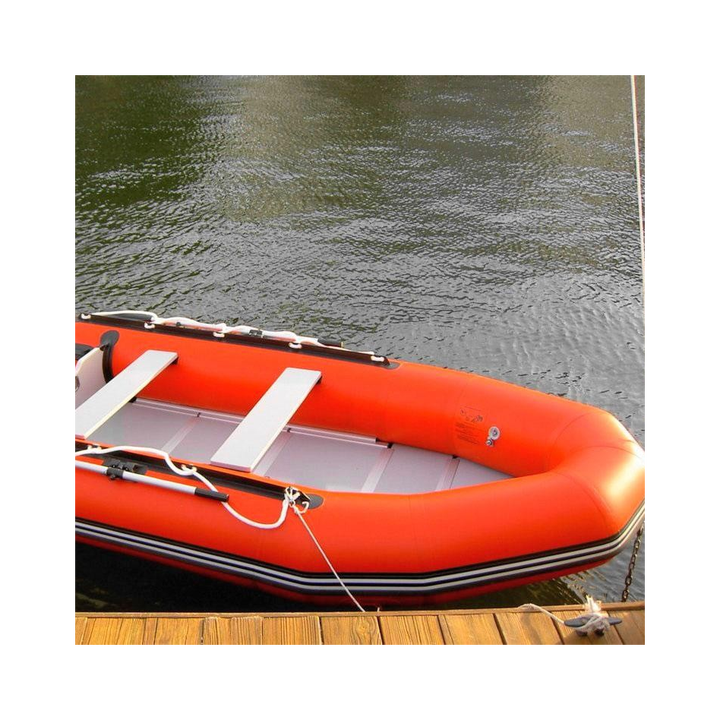 Orange 0.7MM Thickness PVC Inflatable Boat Fabric with Good air Tightness for Boat Fabric in Stock