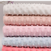 Minky polaire tissu pour bébé couverture recycler Polyester tissu en gros Super doux Minky Dot Minky peluche 100% Polyester tricoté
