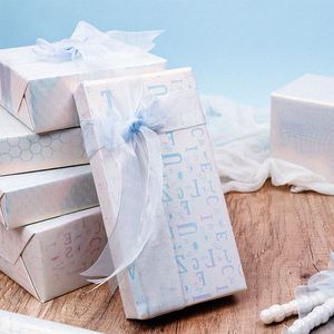 Wholesale 80g Birthday Glitter Flakes Coated Silicone Virgin Art <b>Paper</b> 43*300cm Gift Luxury Custom Packaging <b>Wrapping</b> <b>Paper</b> Roll - Product Image 5