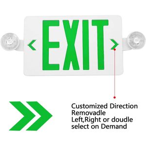 LEDLIGHTING Panneau de sortie LED vert répertorié en gros Lumière de secours 120-277V Utilisation intérieure Bâtiments Matériau en acier maintenu - Product Image 5