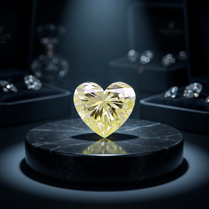 AURALUXURIA Diamante Amarillo Cultivado en Laboratorio con Corte Corazón Certificado por IGI Claridad VS2 Piedra Suelta Modelo LG24 Gujarat para Joyería - Product Image 5